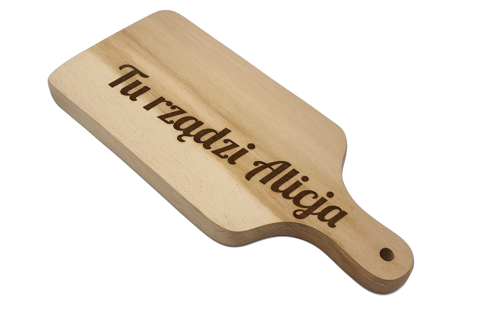 Deska do krojenia – "Tu rządzi ____" (personalizowana)